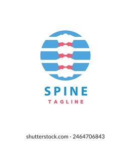 Spine logo illustration. Chiropractic icon design Spine icon for Physio therapy suitable for clinic