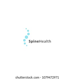 Spine logo restoration. Healthy back abstrack symbol. Backbone MRI icon.Isolated vector logo, unusual illustration on white background.