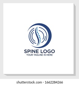 spine logo template design vector, medical, digital health logo vector