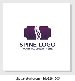 spine logo template design vector, medical, digital health logo vector