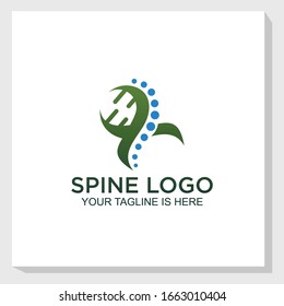 spine logo template design vector, medical logo design inspiration, people health logo template