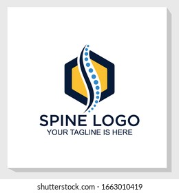 spine logo template design vector, medical logo design inspiration, people health logo template