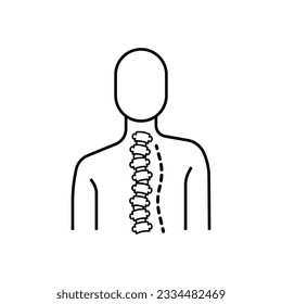 Spine logo template. Spine icon. Physiotherapy related spine icon. Spine health. scoliosis treatment. healthcare concept editable logo.
