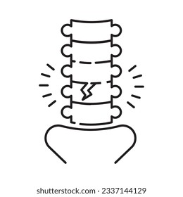 Plantilla de logotipo de columna vertebral. Icono de la columna vertebral. Icono de columna vertebral relacionado con fisioterapia. Salud de la columna vertebral. tratamiento de escoliosis. logotipo editable del concepto de asistencia sanitaria.
