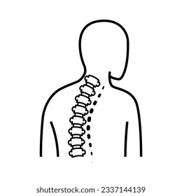 Spine logo template. Spine icon. Physiotherapy related spine icon. Spine health. scoliosis treatment. healthcare concept editable logo.
