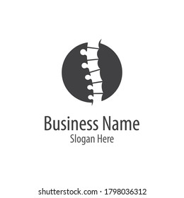 Spine logo template vector icon design