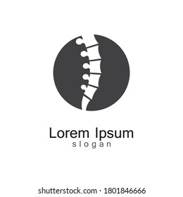 Diseño de iconos vectoriales de la plantilla de logotipo de columna