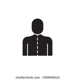 Spine man icon. Simple glyph, flat vector of bone injury icons for ui and ux, website or mobile application