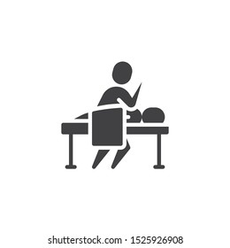 Spine massage vector icon. filled flat sign for mobile concept and web design. Back massage therapy glyph icon. Symbol, logo illustration. Vector graphics
