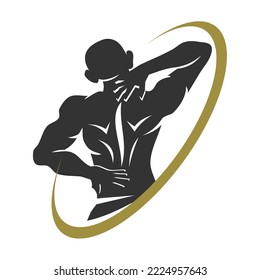 Spine Medical Chiropractic Logo Icon Illustration Brand Identity