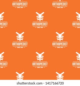 Spine orthopedic pattern vector orange for any web design best