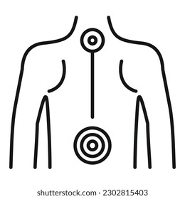 Spine pain icon outline vector. Joint disease. Treatment skeleton
