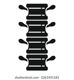 Spine pain icon simple vector. Physio massage. Doctor treatment