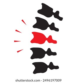 spine problem icon vector design