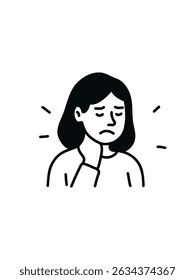 problemas na coluna vertebral, dor lombar, ilustração de vetor de doodle 