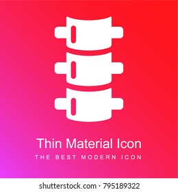 Spine red and pink gradient material white icon minimal design