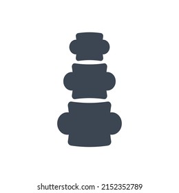 Spine Related Vector Glyph Icon. Spine sign. Isolated on White Background