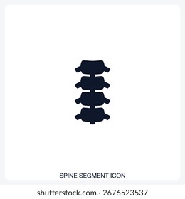 Spine Segment Icon solid vector icon with a bold, minimal design. Suitable for presentations, websites, apps, infographics, and various digital or print projects.