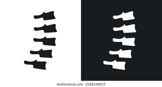 Paquete de iconos de Vector sólido de la columna vertebral