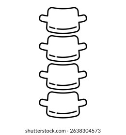 spine spinal column Human Anatomy Line Icons Editable Stroke