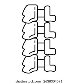 spine spinal column Human Anatomy Line Icons Editable Stroke