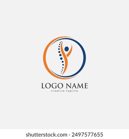 spine, spiral, health, bone, pain, backbone logo template