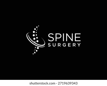 Logo-Konzept für Wirbelsäulenchirurgie und Wirbelsäulenstruktur. Medizinische Klinik, Knochen Joint Health Care, modern und kreativ