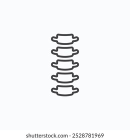 Conjunto de iconos planos de Vector de columna vertebral.eps