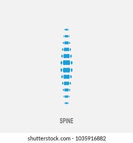 Spine vector icon. Spine diagnostics and therapy symbol