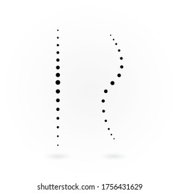 Spine Vector Icon on white background. Stock design element