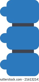 Wirbelsäule, Vektorgrafik auf transparentem Hintergrund. Hochwertige Symbole. Glyphen Vektorsymbole für Konzept und Grafikdesign.