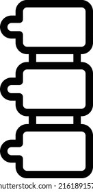 Wirbelsäule, Vektorgrafik auf transparentem Hintergrund. Hochwertige Symbole. Dünne Vektorsymbole für Konzept und Grafikdesign.