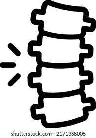spine  Vector illustration on a transparent background. Premium quality symmbols. Thin line vector icons for concept and graphic design. 
