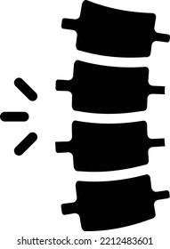 spine Vector illustration on a transparent background. Premium quality symmbols. Glyphs vector icons for concept and graphic design. 

