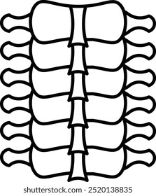 Spine Vector Line Icon Design