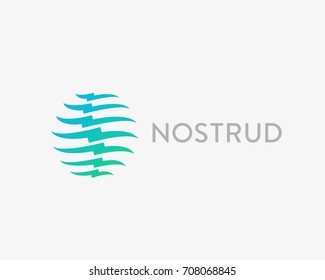 Spine Vector Logo Design. Medical Diagnostic Modern Logotype.