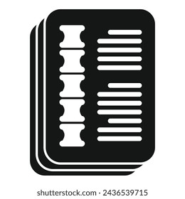 Icono de imagen de rayos X de espina vector simple. Persona de la máquina clínica. Rayo torácico