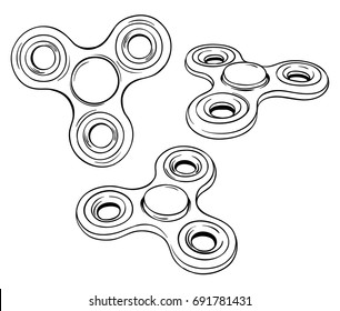 Spiner set. Vector illustration