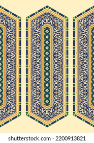 Spines of books pattern set. Bookbinding template design. Samples roots of book or bookmarks. Luxury gold and blue ornament. Ornamental frames and borders. Rasterized version.