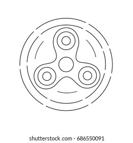 Spinner in black color vector illustration.