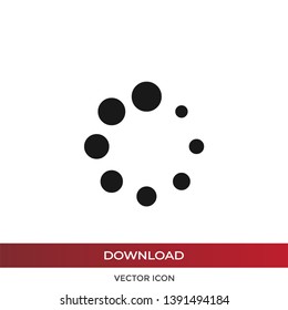 Spinner of dots icon in modern design style for web site and mobile app