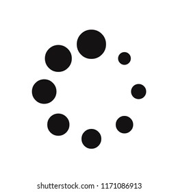 Spinner of dots icon vector