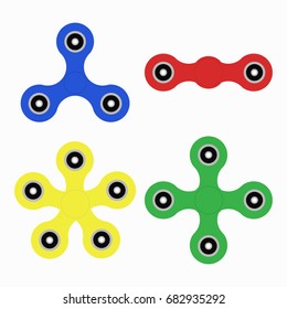 Spinner hand toys flat design. Vector illustration