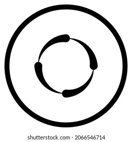 spinner Icon. Flat style Circle Shape isolated on white background. Vector illustration