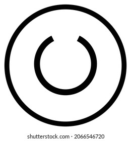 Spinner-Symbol. Flacher Circle Form einzeln auf weißem Hintergrund. Vektorgrafik