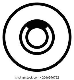Spinner-Symbol. Flacher Circle Form einzeln auf weißem Hintergrund. Vektorgrafik