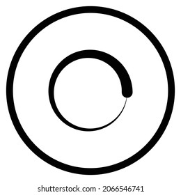 Spinner-Symbol. Flacher Circle Form einzeln auf weißem Hintergrund. Vektorgrafik
