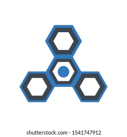 Spinner icon illustration with white background 