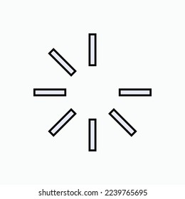Spinner Icon. Spin, Gap Symbol.