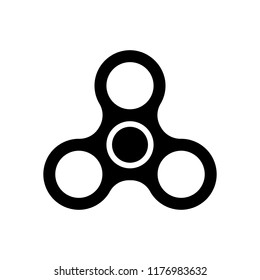 Spinner icon. Toy for stress relief. Black on white background